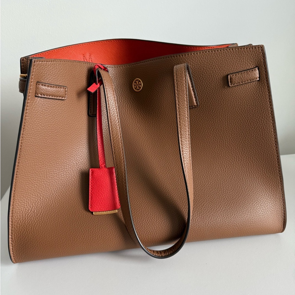 Tory Burch Brown Leather Tote Bag